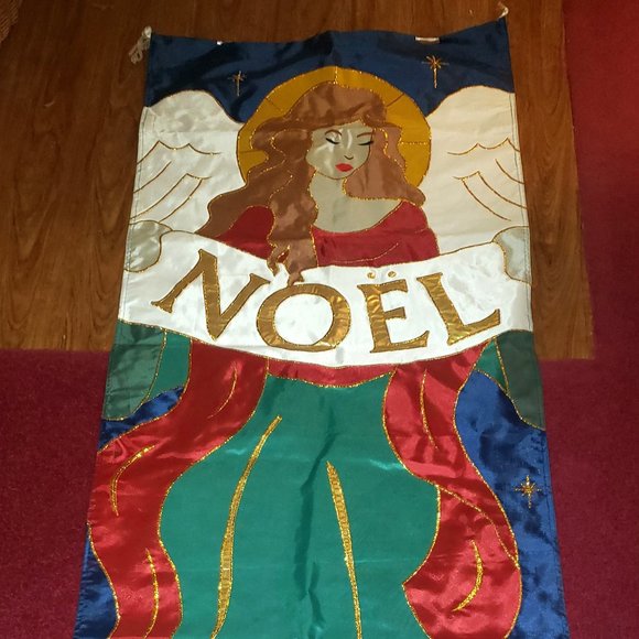 Excellent Condition Vintage Giant Christmas Outdoor Tapestry - Picture 1 of 3